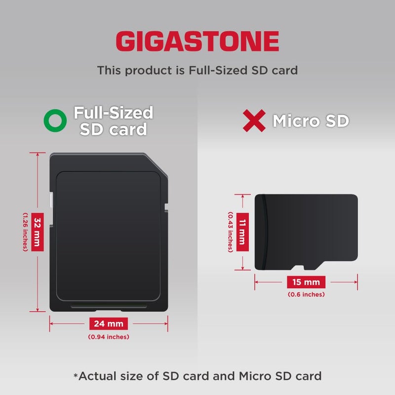 Gigastone بطاقة SD GIGASTONE سعة 64 جيجابايت UHS-I U1 فئة 10 بطاقة ذاكرة SDXC عالية السرعة فيديو بدقة Full HD كاميرا رقمية كانون كوداك أوليمبوس - Image 2
